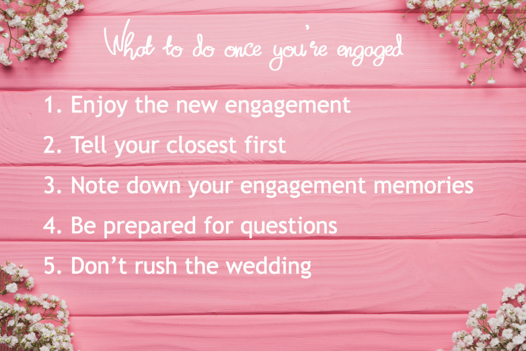 What do to once you're engaged
