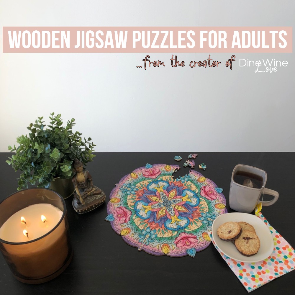 wooden jigsaw puzzles for adults by crafoons creations / DineWineLove